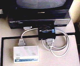 MSX1 com RS232 e modem externo